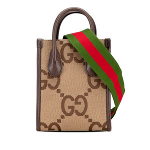 Pre-Loved Gucci Mini Jumbo GG Canvas Web Satchel